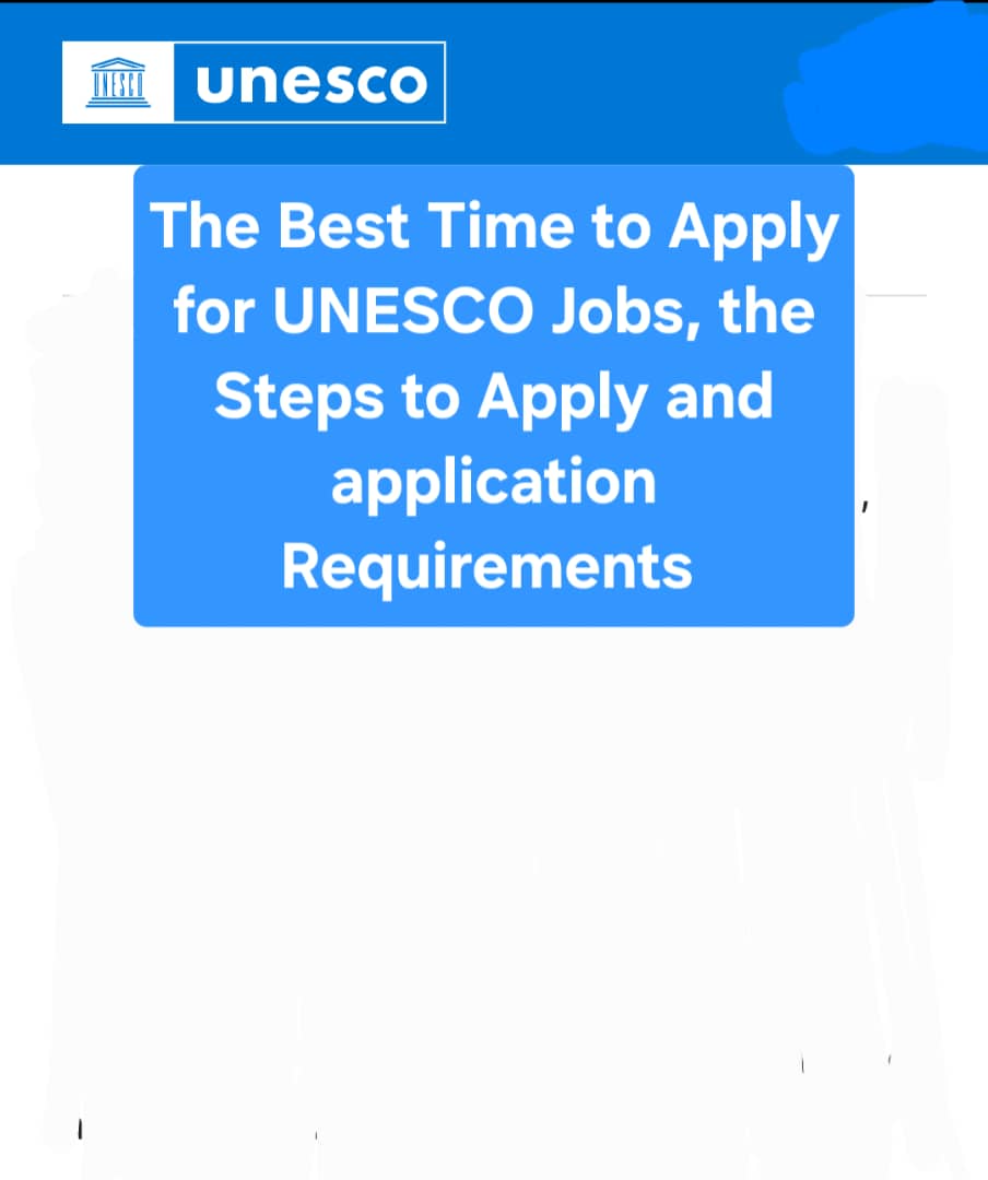 UNESCO Jobs, the steps to apply and applications Requirements
