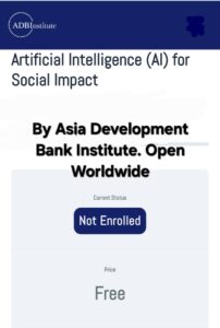Artificial Intelligence Scholarships course
