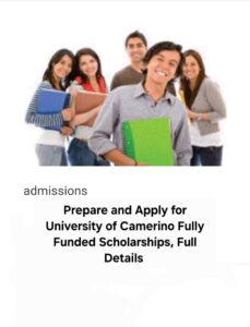 University of Camerino Fully Funded Scholarships